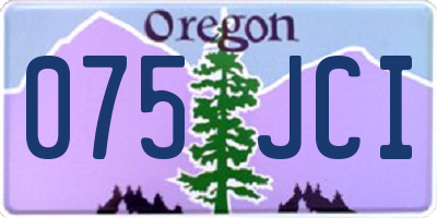 OR license plate 075JCI