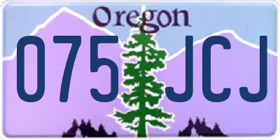 OR license plate 075JCJ