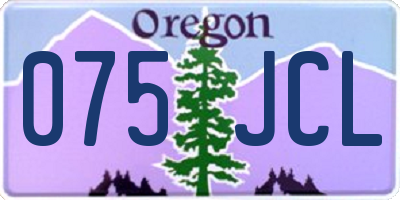 OR license plate 075JCL