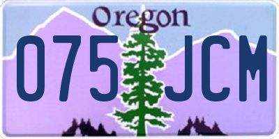 OR license plate 075JCM