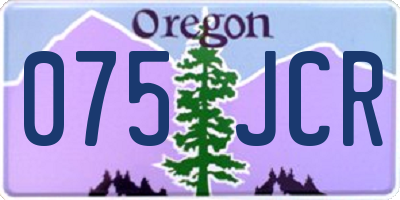 OR license plate 075JCR