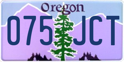 OR license plate 075JCT