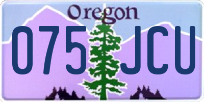 OR license plate 075JCU