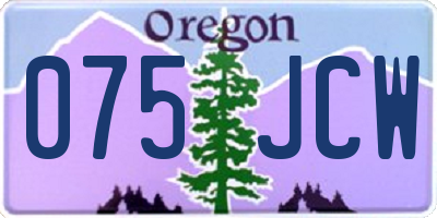 OR license plate 075JCW