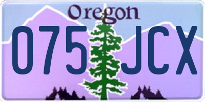 OR license plate 075JCX