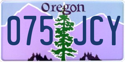 OR license plate 075JCY