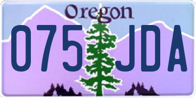 OR license plate 075JDA
