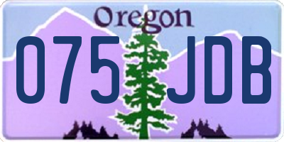 OR license plate 075JDB