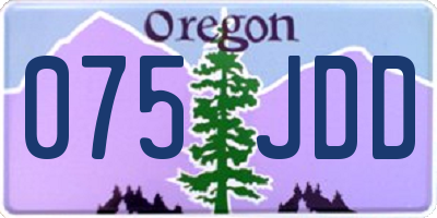 OR license plate 075JDD