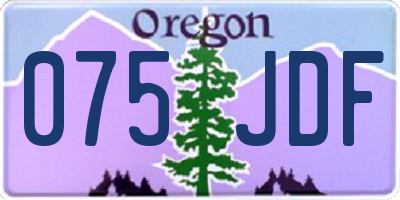 OR license plate 075JDF