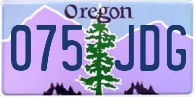 OR license plate 075JDG