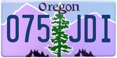 OR license plate 075JDI