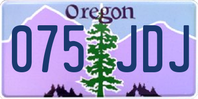 OR license plate 075JDJ