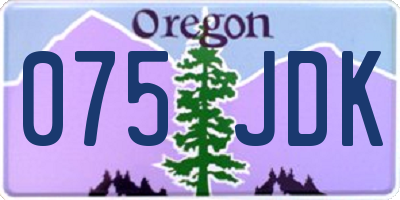 OR license plate 075JDK
