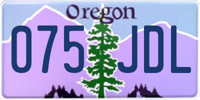 OR license plate 075JDL