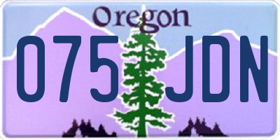 OR license plate 075JDN
