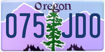 OR license plate 075JDO