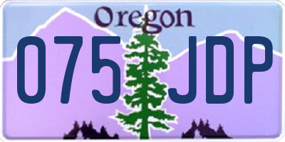 OR license plate 075JDP