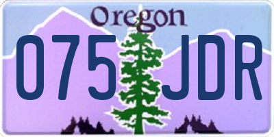 OR license plate 075JDR