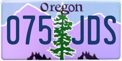 OR license plate 075JDS