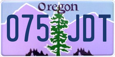 OR license plate 075JDT