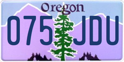 OR license plate 075JDU
