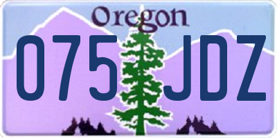OR license plate 075JDZ
