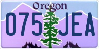 OR license plate 075JEA