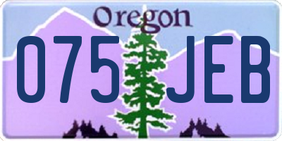 OR license plate 075JEB