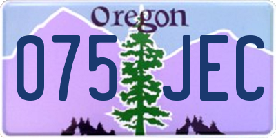 OR license plate 075JEC