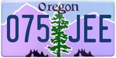 OR license plate 075JEE