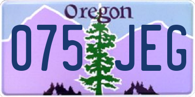 OR license plate 075JEG