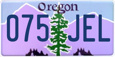 OR license plate 075JEL