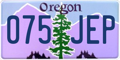 OR license plate 075JEP