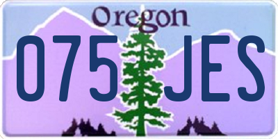 OR license plate 075JES