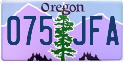 OR license plate 075JFA
