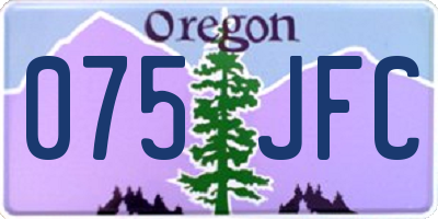 OR license plate 075JFC