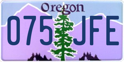 OR license plate 075JFE