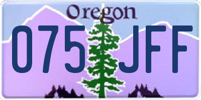 OR license plate 075JFF