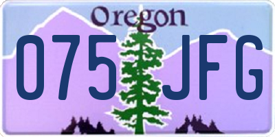 OR license plate 075JFG