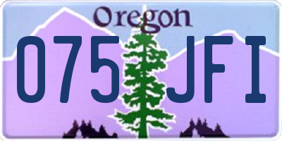 OR license plate 075JFI