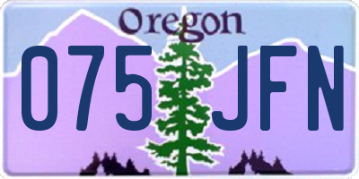 OR license plate 075JFN