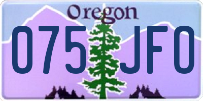 OR license plate 075JFO