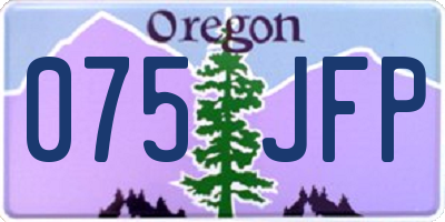 OR license plate 075JFP