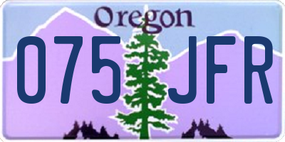 OR license plate 075JFR