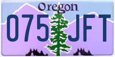 OR license plate 075JFT