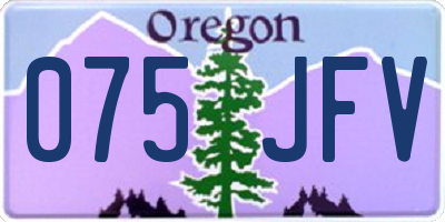 OR license plate 075JFV