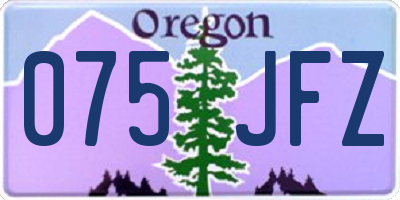 OR license plate 075JFZ