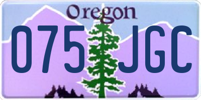 OR license plate 075JGC