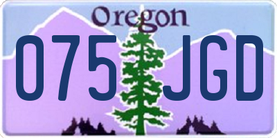 OR license plate 075JGD